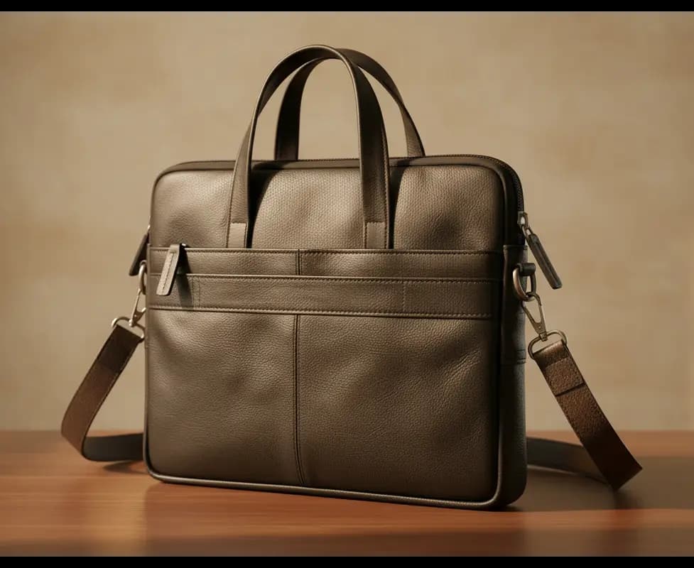 Vanguard Slim Executive Leather Laptop Bag / Sleeve  (Brown)